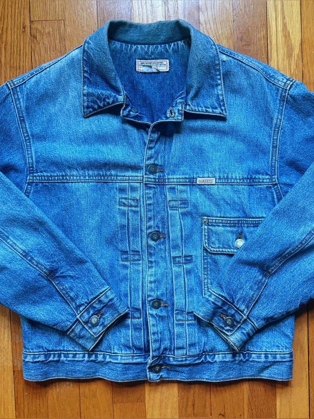 Vintage 1980’s Type II Guess Jeans by Georges Marciano Sherpa Denim Jean Jacket